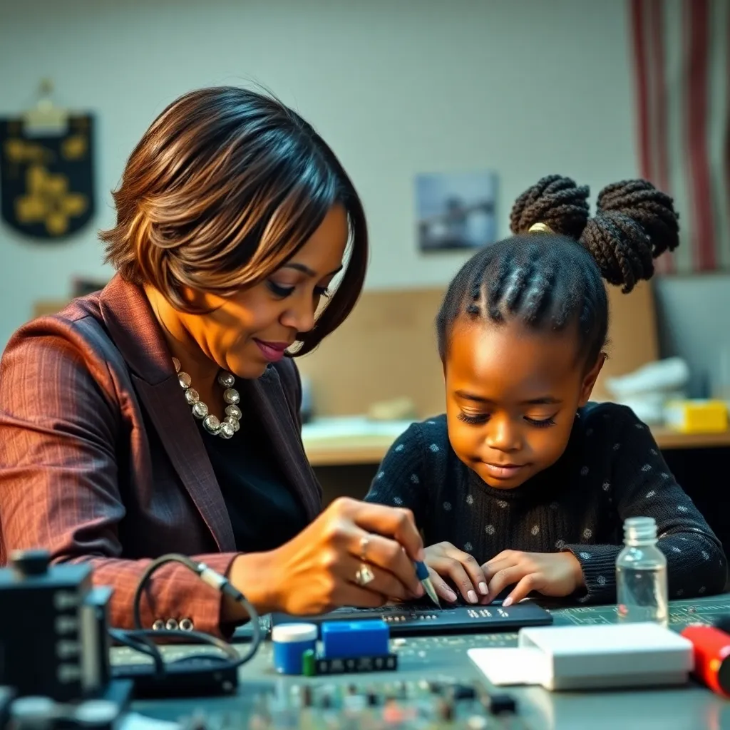 Kamala Harris Educating Children